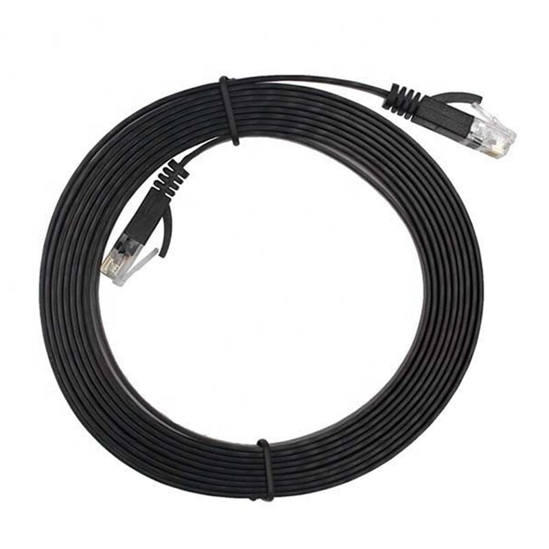 CAT6 RJ45 Computer Network Cable Flat Jumper CAT6 Super Six Network Cable Suitable for Computer Notebook Router-1.5M