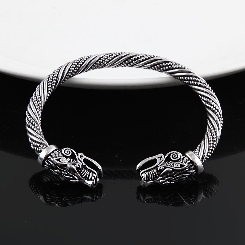 LAKONE-pulsera con cabeza de lobo para adolescentes, joyería india, accesorios de , brazalete vikingo para hombre, pulseras, brazaletes