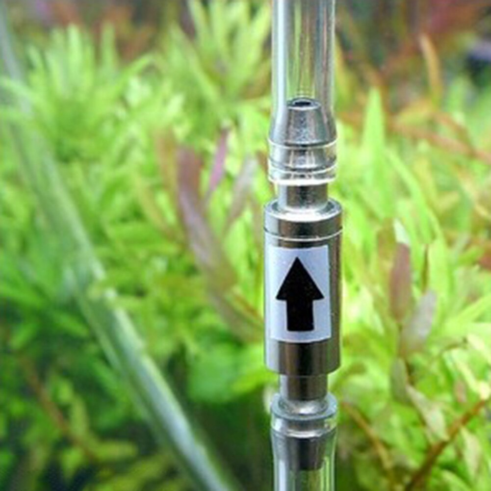 Equipo de válvula de retención C02 de acero inoxidable para tanque de peces de acuario, difusor de antirretorno de agua de dióxido de carbono, cilindro de válvula de aire