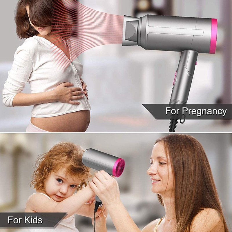 Salong hårføner 2 i 1 mini sammenleggbar hårføner bærbar netto rød hammer hårføner hotell hjemme reiser hårføner