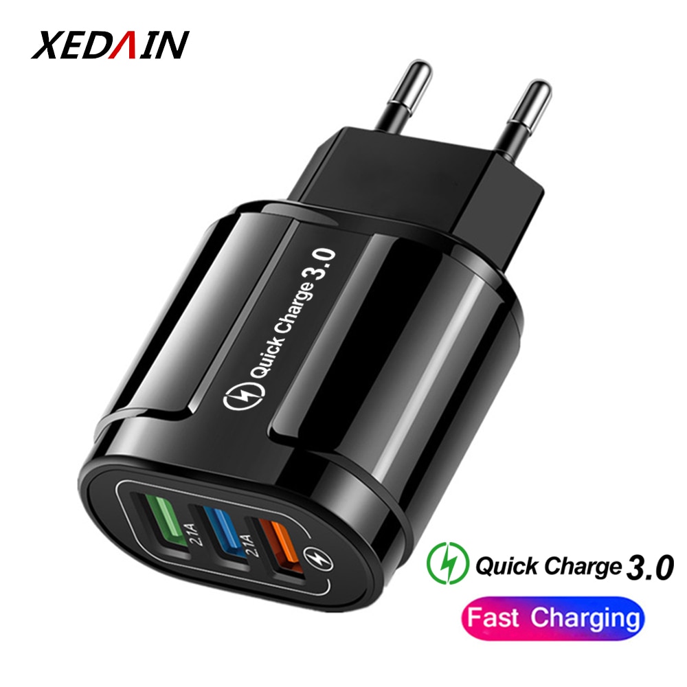 Qc 3.0 carregador usb carga rápida 3.0 ue/eua carga rápida multi plug adaptador de carregador parede para iphone xr 11 pro samsung xiaomi mi 9