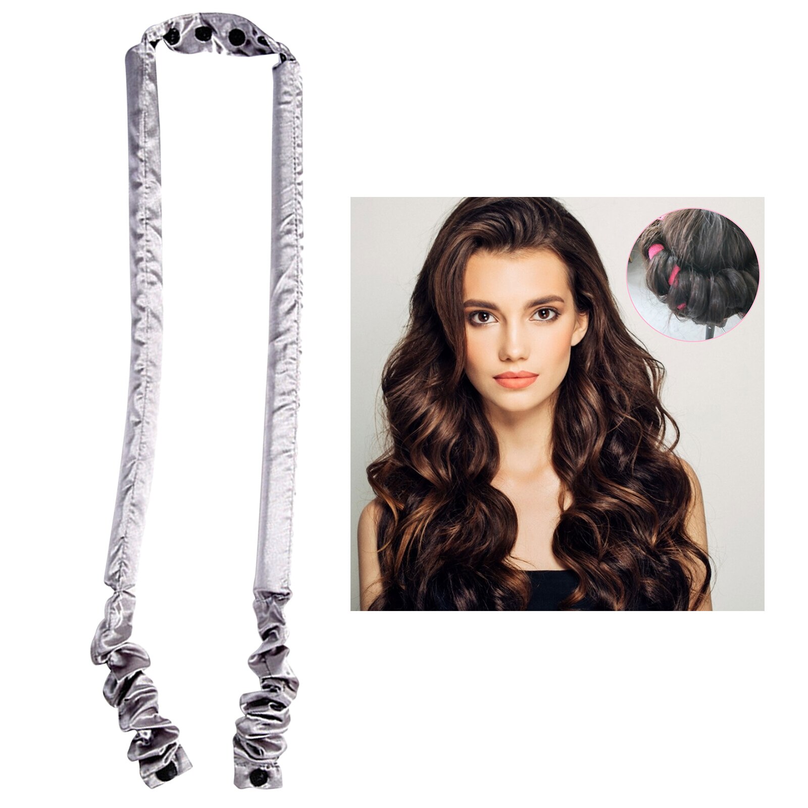 Geen Warmte Spiraal Perenbloem Curling Slapen Haar Rollen Flexibele Curling Staven Magic Wave Haar Krultang Haar Krultang Maker Tool: C2