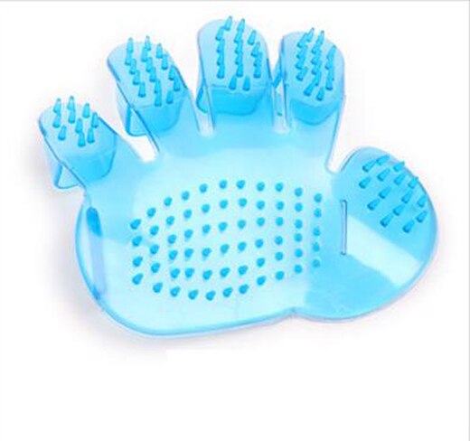 Guantes para cepillar pelo de perro mascota, para limpieza de mascotas, peine de masaje, suministro de limpieza de dedos, guantes para pelo de gatos domésticos, guante para Animal: Rosa / right