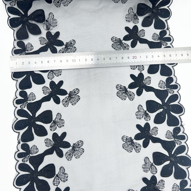 1 jard tiulu haftowane koronkowe wykończenia DIY biustonosz sukienka szycie tkanin wysokiej jakości tiulowa siatka wykończenia tkaniny robić rzemiosła akcesoria bieliźniane: Laser jasne