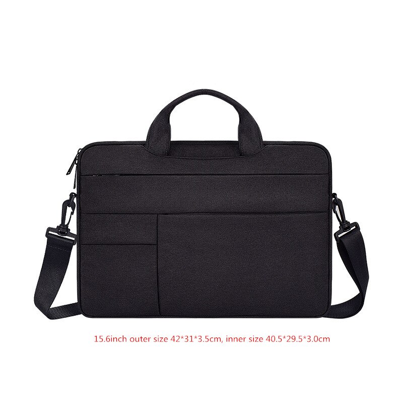 Men's Women's Briefcase Laptop Bag Seismic Waterproof Shoulder Crossbody Office Travel Business Cell Phone IPad Storage Pouch: Black XL