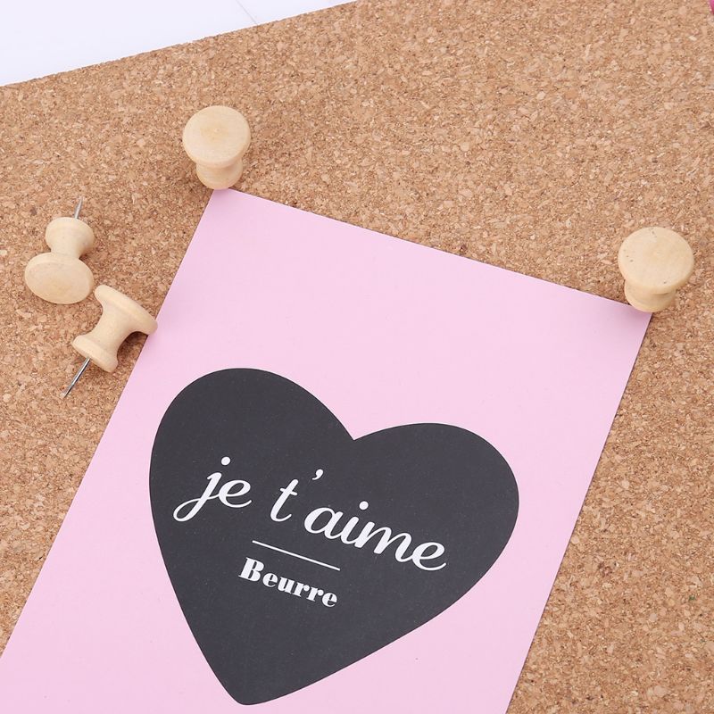 15Pcs Nautral Kurk Houten Pushpins Punaise Board Pins Tekening Foto Muur Studs Kantoor Schoolbenodigdheden T3EB