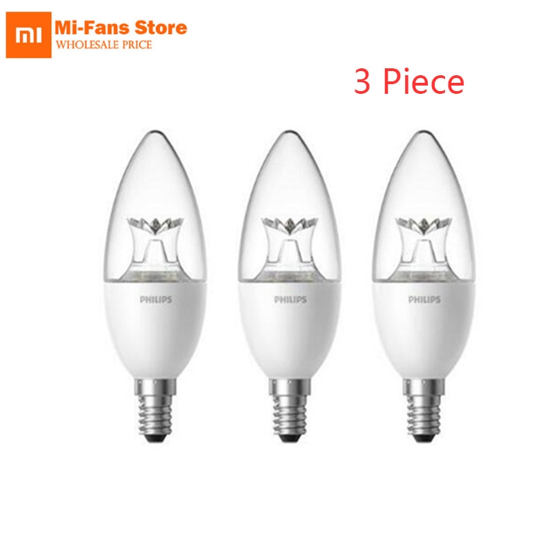 Original Xiao mi Smart bougie forme lampe à LED E14 ampoule lumière 3.5W 0.1A 220-240V 50/60Hz Wifi télécommande par mi home App D5