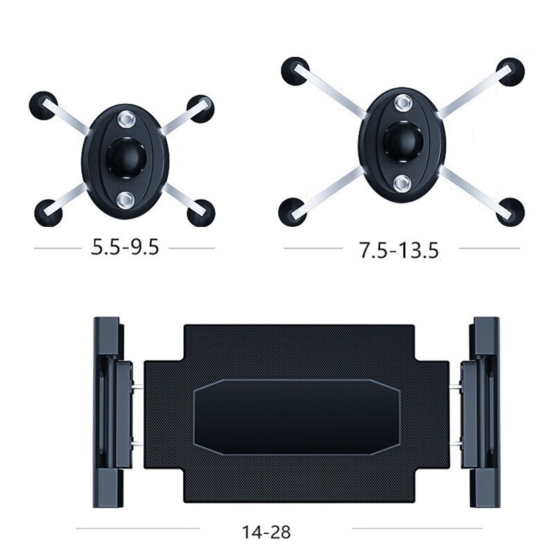 Vmonv nieuwste tablet autohouder voor ipad air mini 2 3 4 pro 12.9 achterbank hoofdsteun telefoonstandaard voor 4-13 inch mobiele telefoon houder