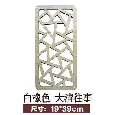 Chinese solid wood screen folding decoration partition hollowed hanging screen screen partition 19X39cm: 07