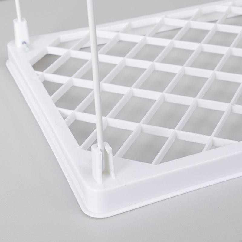 920L White Wire Stacking Cabinet Shelf Stackable Foldable Stand Rack Desk Countertops Storage Holder Shelf Space Saving Shelf