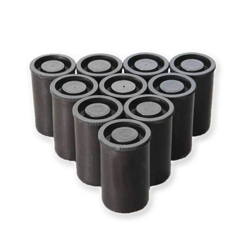 100 st  x 33mm plast tom film kapsel kamera rulle behållare förvaringsfodral kan för tillbehör konst pärla mynt piller fiske bete: Svart  x 100 st