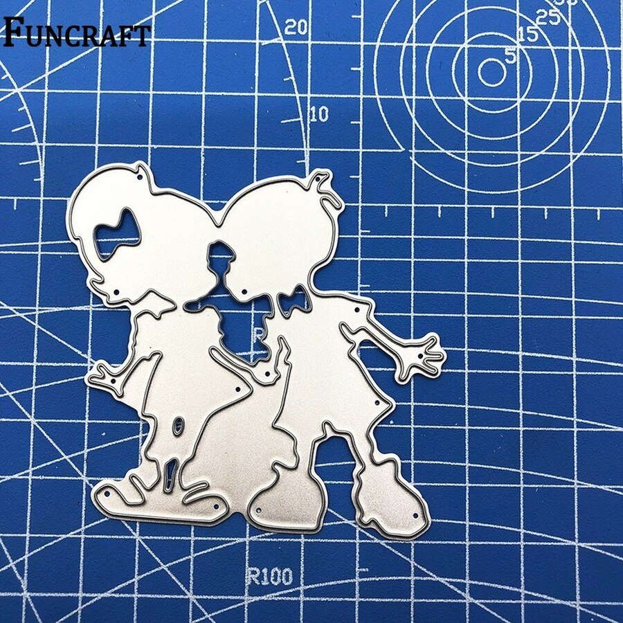 Elsker ungt par stirrer holder hender metall kutte dies kscraft kuttes for kort lage scrapbooking valentinsdag dør