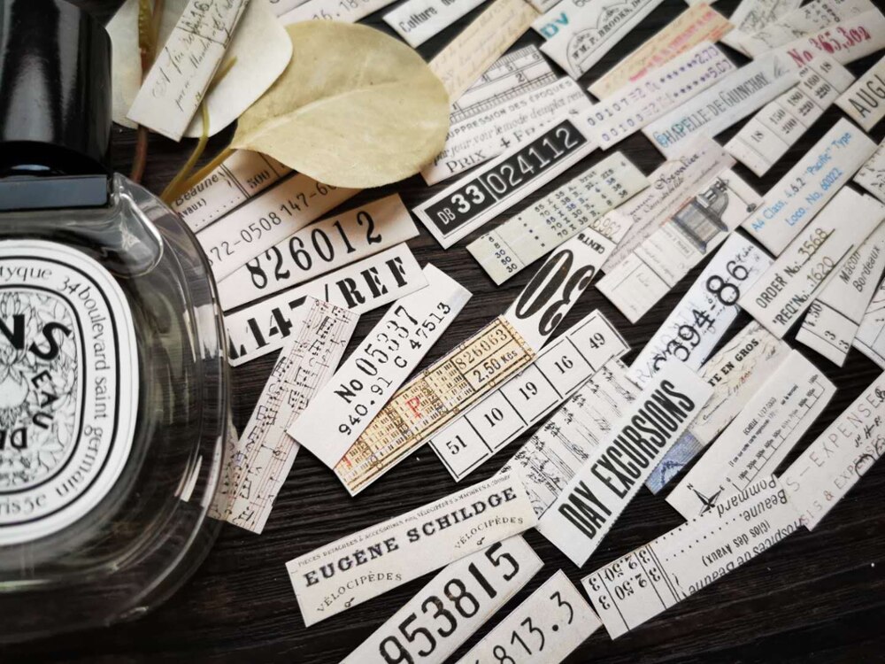 Kscraft tira adesiva número pós-marcação, 60 peças, retrô, para projetos de scrapbooking, faça você mesmo, álbum de fotos, cartão de artesanato