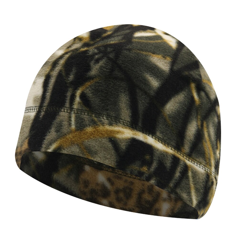 Winter Knitted Hats Men Women Winter Fleece Hats Windproof Warm Sports Cycling Women Men's Warmer Bonnet Hat: Champagne