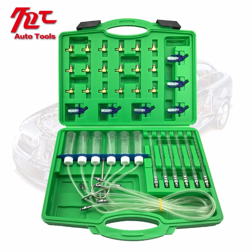 Diesel Injector Flow Meter Test Kit Common Rail Adaptor Fuel Tester Set Tools