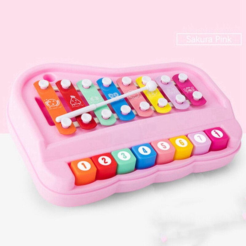 Juguete de Piano para niños, 8 teclas multicolor Teclado de Piano xilófonos de juguete