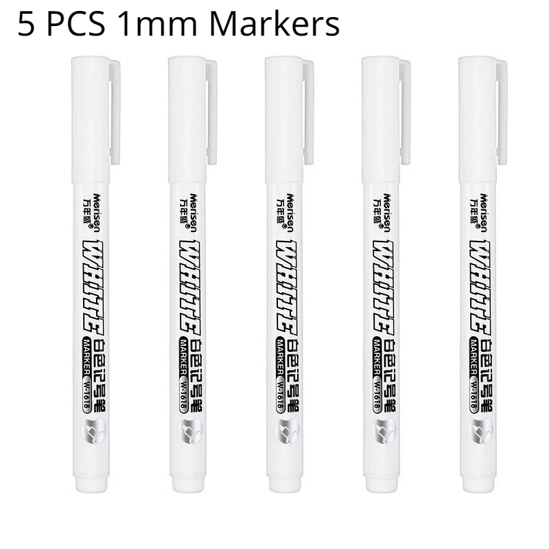 1/3/5 PCS White Marker Pen Alcohol Paint Oily Waterproof Tire Painting Graffiti Pens Permanent Gel Pen Art School Supplies: Red