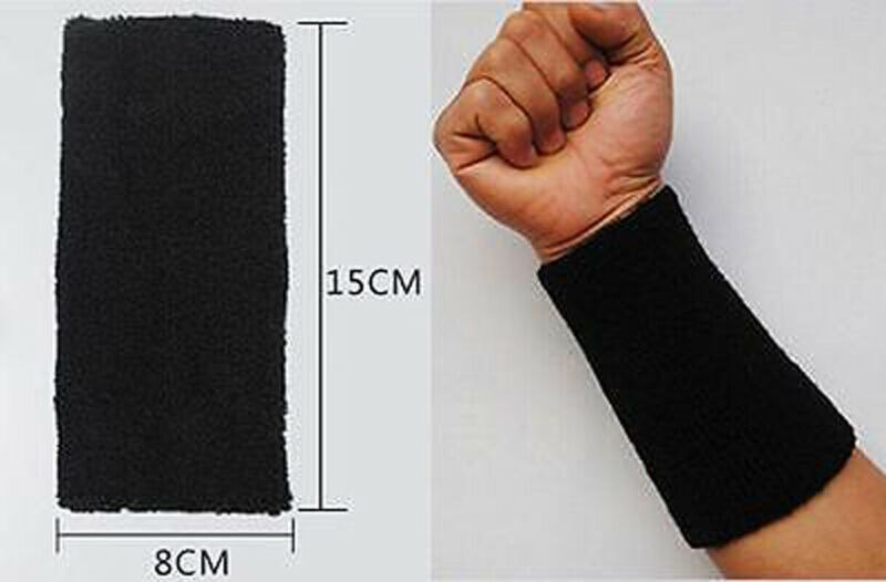 15cm basketball gym unisex sports cotton sweat with soft and comfortable wristband