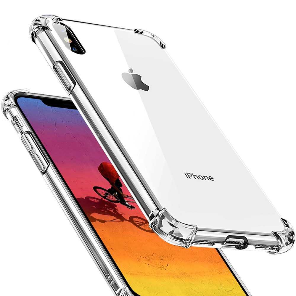 OcioDual Funda TPU Gel ShockProof Bordes Reforzados Antichoques para iPhone XS Max Clear Silicone Antishock Case Protector for