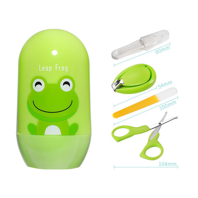 4-piece newborn baby nail care Set Nail Scissors Nail Scissors cartoon animal fish fillet baby health set: ASEG-1252