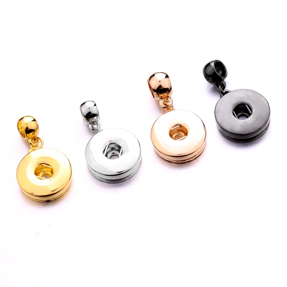 10pcs/lot Snap Jewelry 18mm Interchangeable Snap Button Accessories Findings Metal Button to Make DIY Snap Bracelet Necklace