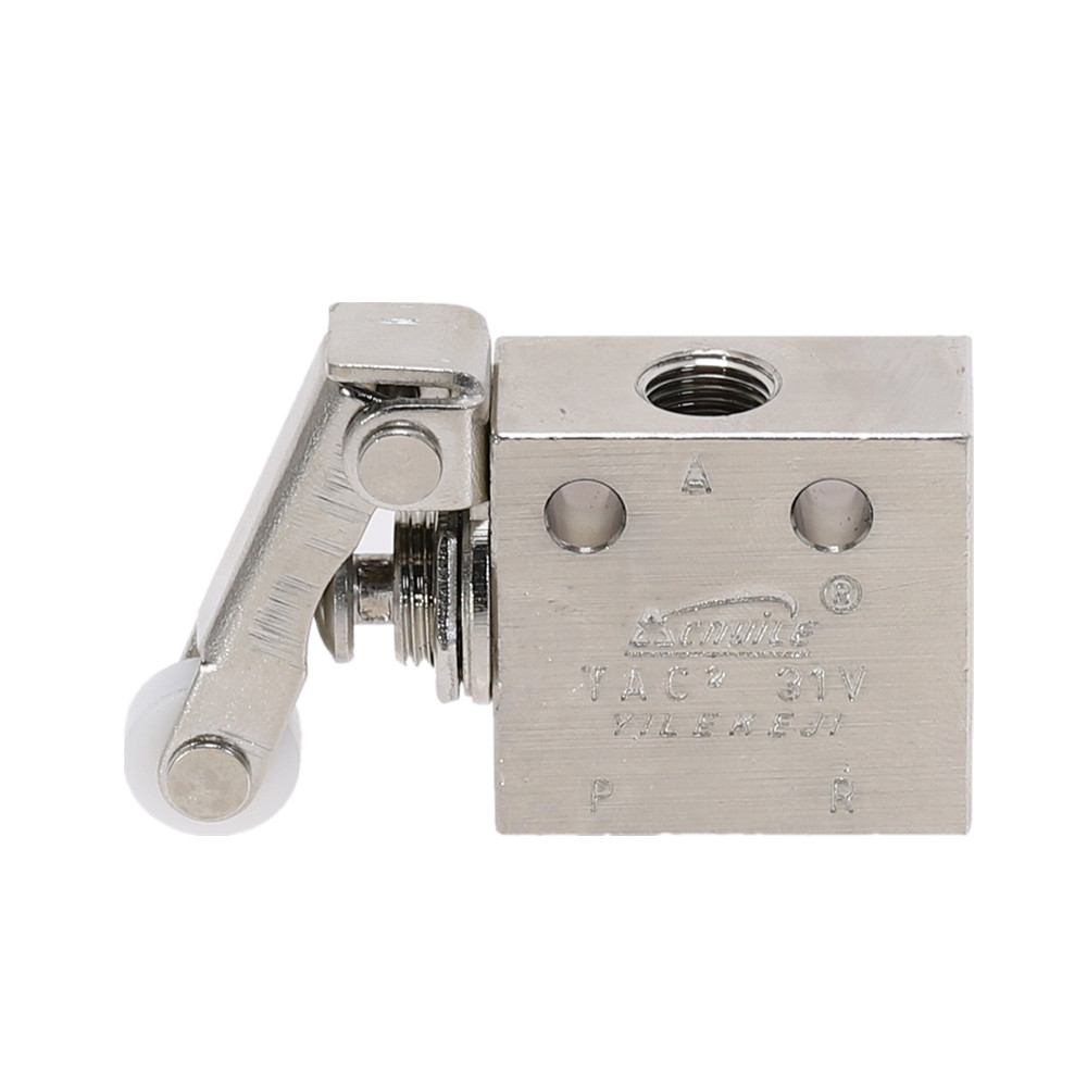 TAC2-31P Exhaust valve 2 Position 3 Way Roller Lever Mechanical Valve Pneumatic valve switch 1/8" Female Thread w Fittings