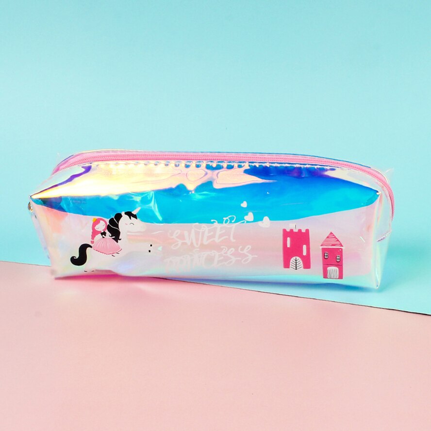 Pencil Cases Unicorn Estuche Escolar Kawaii School Supplies Transparent Trousse Scolaire Cute Pencil Box Piornik Pencil Case: BD-1219-3