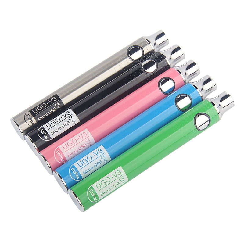 5Pcs Original UGO V3 510 Thread Battery With Micro USB Charger Preheat Variable Voltage Popular Pen For Thick Oil CBD Cartridge