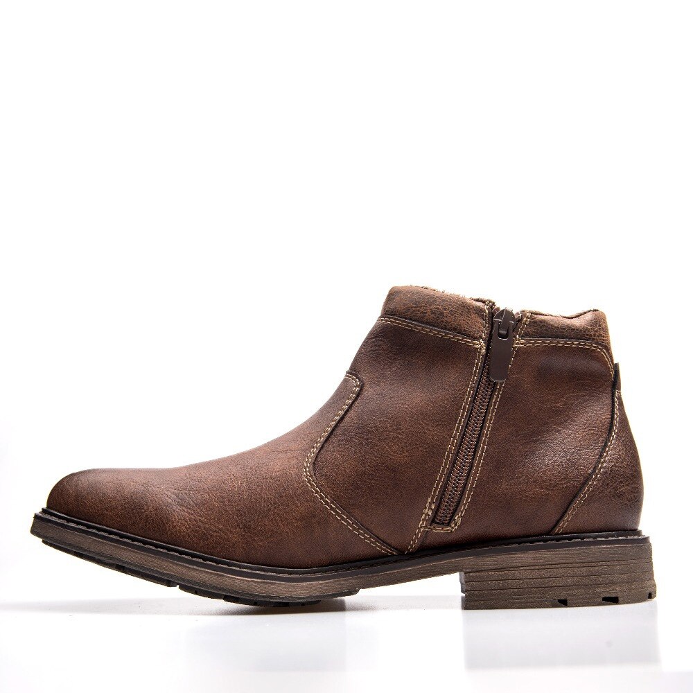 Mannen Laarzen Mode Toevallige Retro Mannen Schoenen Enkel Rits Laarzen Casual Outdoor Botas Werkschoenen Veiligheid Grote Maat 48 Zapatos