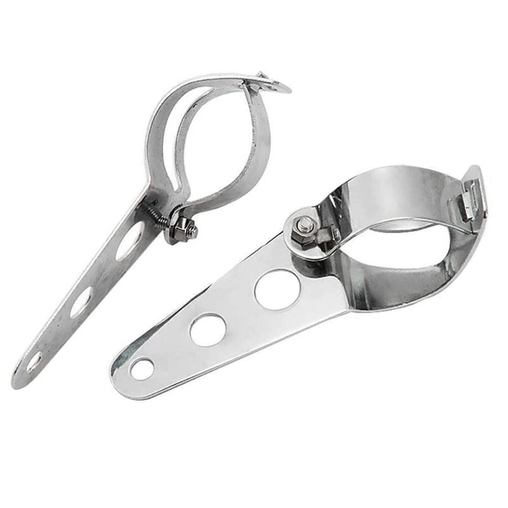 Motorcycle Headlight Mount Bracket Fork Tube Chopper Cafe Racer Lamp Holder Clamp 27-36mm 38-48mm