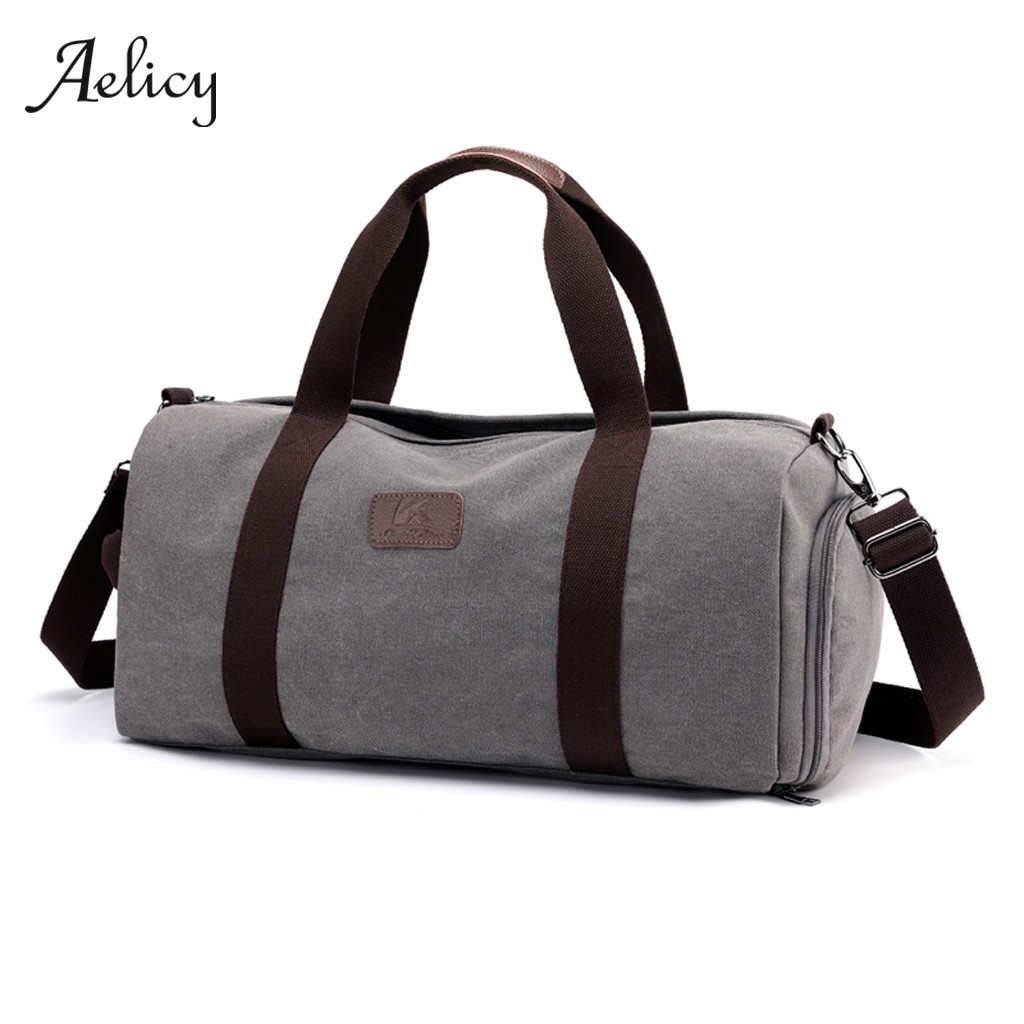 Aelicy sacos de desporto de viagem dos homens luz bagagem negócios lona bolsa feminina ao ar livre duffel fim de semana crossbody bolsa ombro pacote