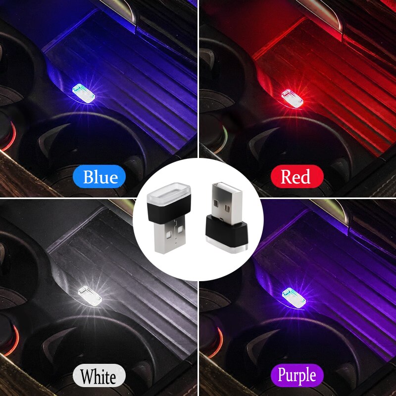Porte-gobelet décoratif de voiture, boîte de rangement, lumière USB, pour Mercedes Benz GLC A B C E classe W205 coupé W213 W176 W246 GLE GLS GL