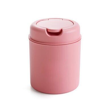 1PC Mini desktop trash cans household clean trash cans trash bin cesto de lixo desk organizer garbage plastic bucket cubo basura: Pink