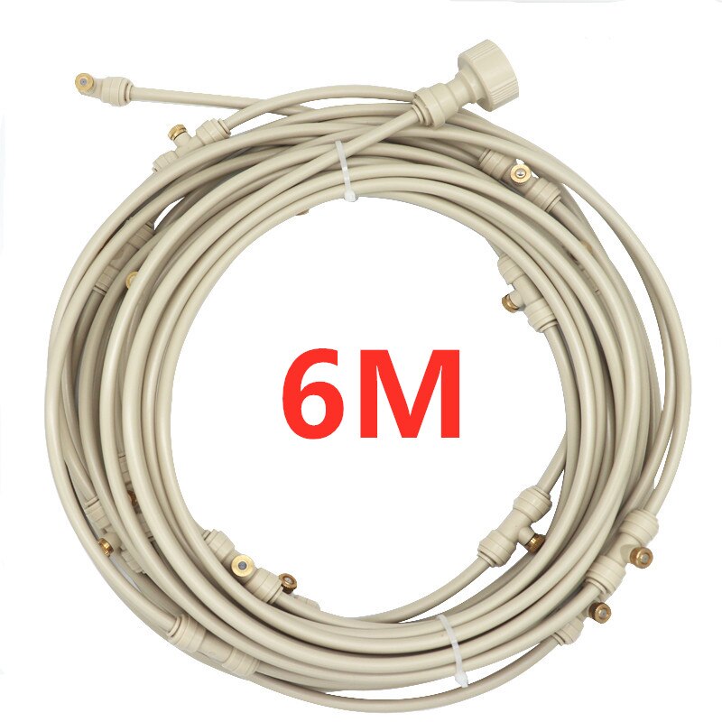 Garden Water Sprayer Tools Agriculture Watering Fogger Atomizing Irrigation Dust Removal Cooling Automatic Sprinkler: 6M White