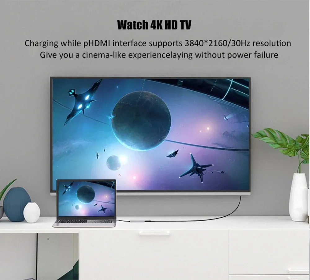 Adaptador USB C Hub tipo C 3,0 a tarjeta 4K HDMI SD TF PD divisor de carga rápida estación de acoplamiento Hub para teléfono MacBook ordenador