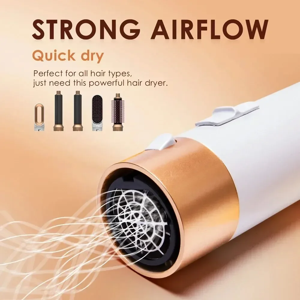 5 in 1 Haartrockner Kamm einstellen Beruf eller Heißluft styler zum Glätten und Volumen von Locken zu Hause