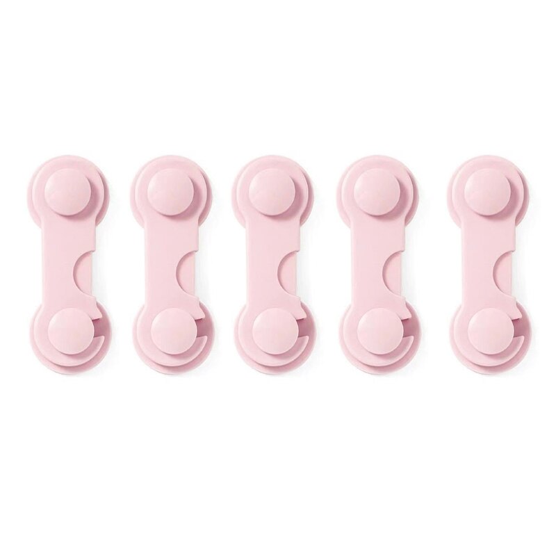 5/10 stücke Art Sicherheit Kunststoff Schrank sperren Baby Schutz Von freundlicher Sicher Schlösser für Kühlschränke Sicherheit Schublade Riegel: N1105 Rosa 5Stck