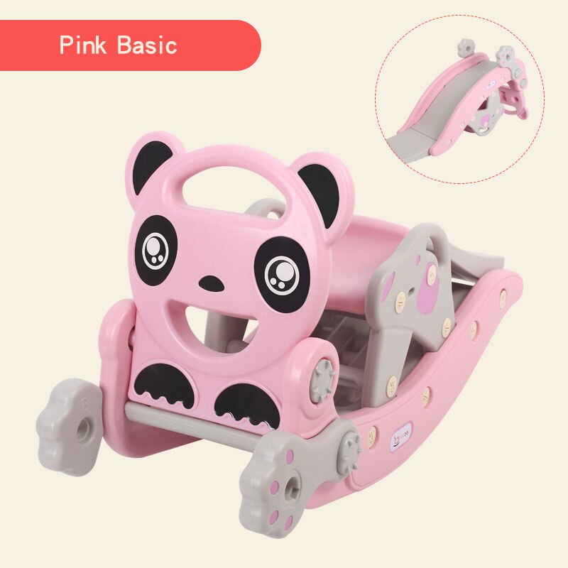 Ruizhi-cheval à bascule 2 en 1 Panda pour enfants, multifonction, avec chaise à bascule à musique, jouets animaux, RZ1204: pink basic