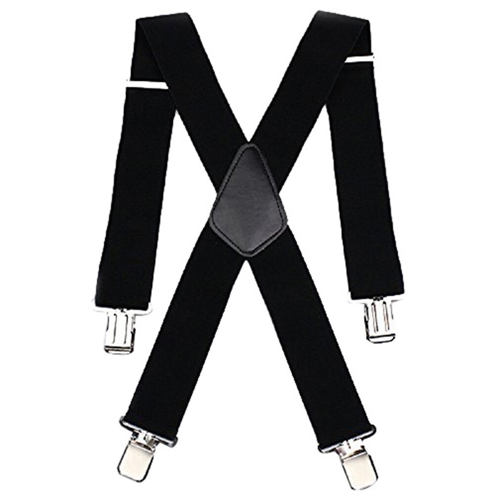 SALES! Adjustable Men Elastic Clip-ons X-Back Suspender Pants Wide Band Braces Strap