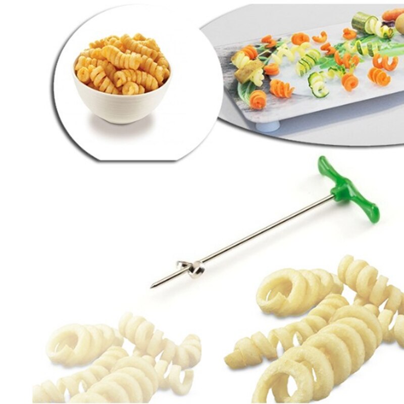 Magic Fruit And Vegetable Spiral Cutter Manual Potato Roller Spiral Slicer Plate Decoration Cutter Kitchen Slicer