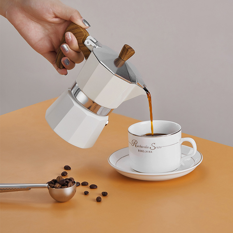 Przenośny ręcznie parzony ekspres do kawy kuchenka elektryczna zestaw dziesięciopunktowy zestaw do mokki do parzenia kawy w domu mała włoska ekstrakcja