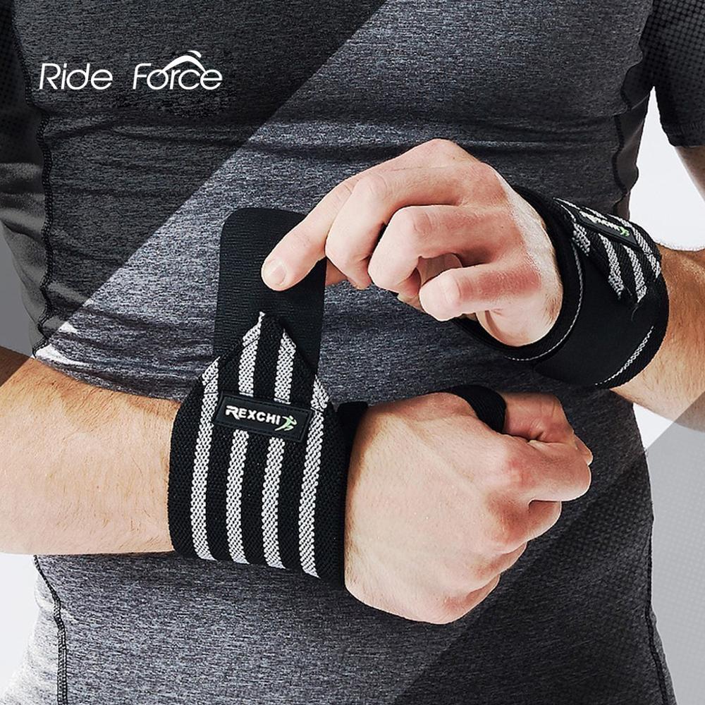 1 par justerbart armband stöd sport säkerhet elastiska handledslindor bandage hängslen för gym fitness power tyngdlyftning