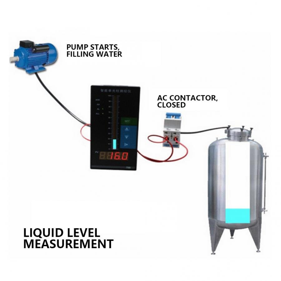 1pcs Liquid level display Intelligent Pressure Contorller Light Column Display 4-20MA Level Transmitter Water level display