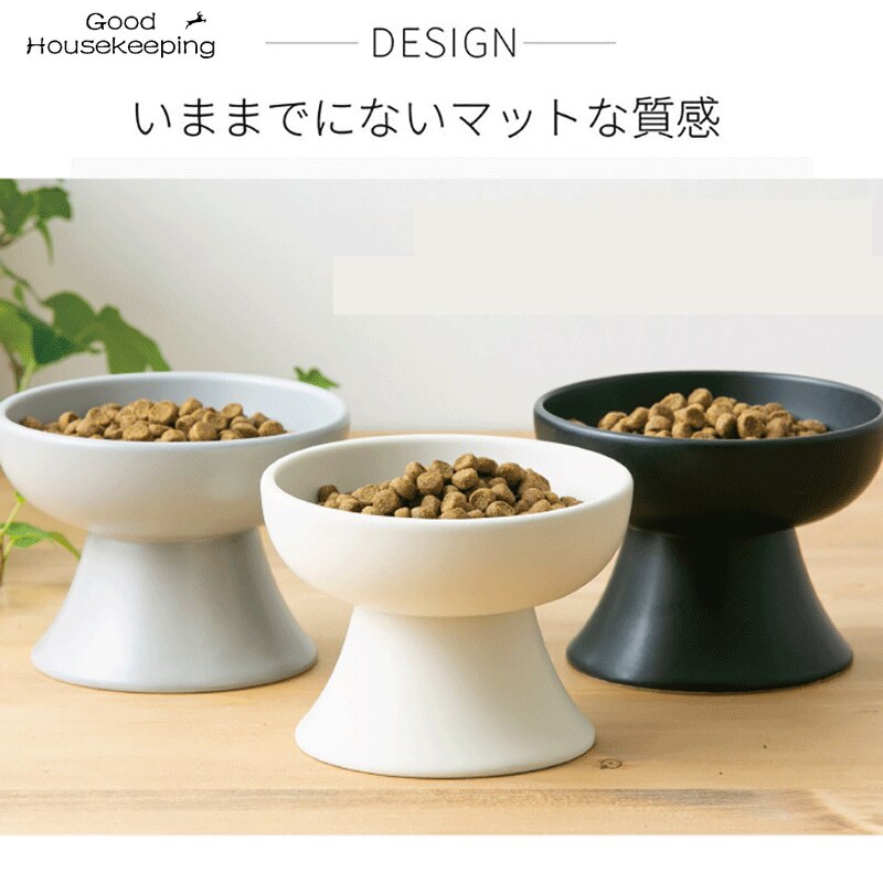 Cuenco de cerámica para mascotas, cuenco de estilo japonés para gato y perro, fuente de alimentación para mascotas, suministro para perros