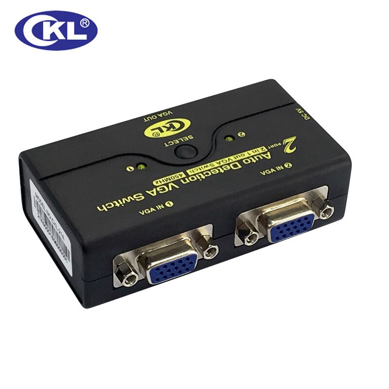 CKL Auto VGA Switch 2 in 1 1 Monitor 2 Computers Switcher Ondersteuning Auto Detectie 2048*1536 USB aangedreven CKL-21A