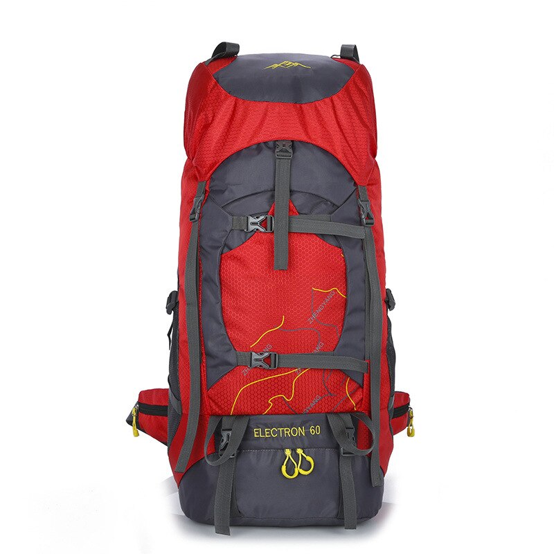 60L Waterproof Climbing Hiking Camping Backpack Women&amp;Men Pack Mountain Rucksack Outdoor Sport Tourism Travel Bags: Red Color