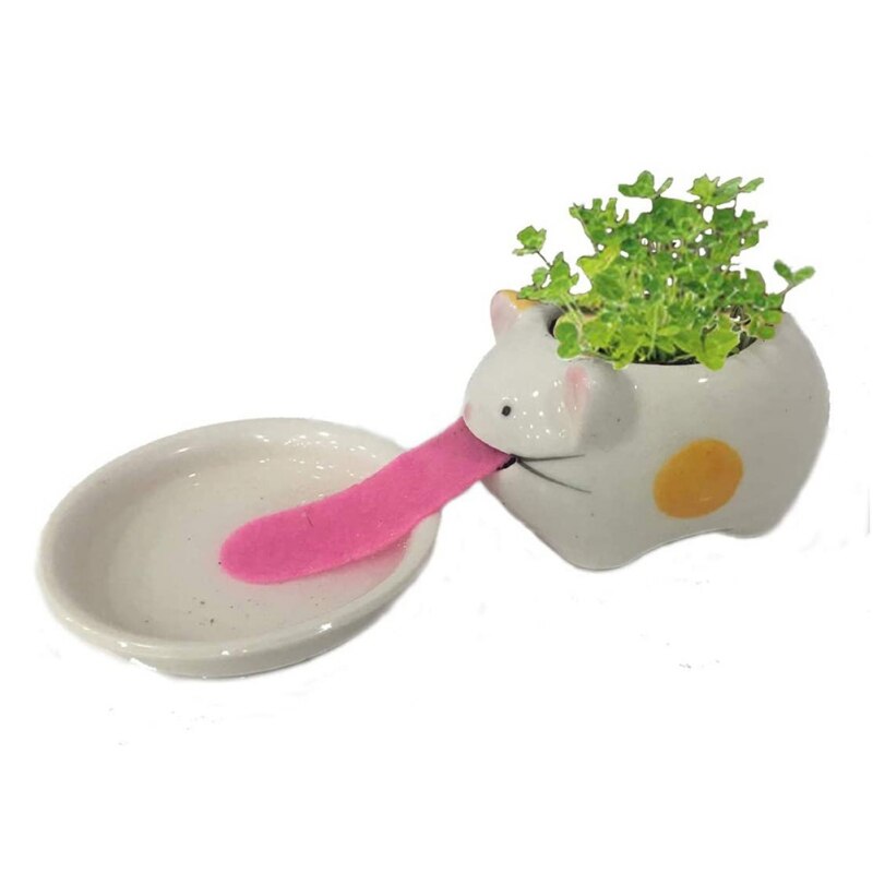 Automatische Watering Bloempot Tong Leuke Dier Bloempot Keramische Indoor Bureau Bloempot-Panda Home Decoratie: A1