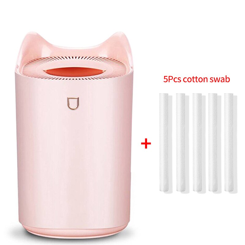 Luftbefeuchter 3000ml Hause ultraschall Aromatherapie Öl Diffusor Farbe LED-leuchten Starken Kühlen Nebel Hersteller für Büro: Rosa und 5 Filter