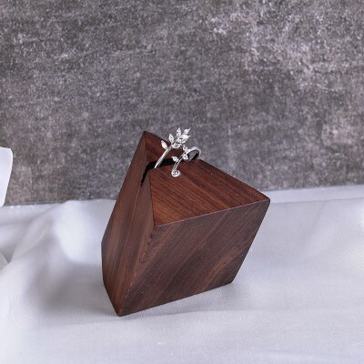 Ketting Buste Massief Houten Zwarte Walnoot Hanger Ketting Display Houder Oorbellen Ring Display Stand Massief Houten Ketting Showcase: 6