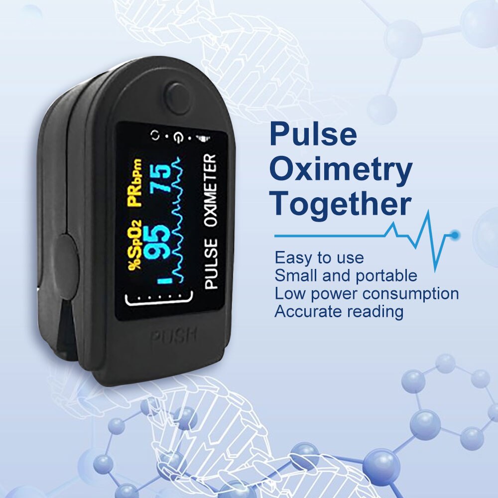 Oxímetro Oled SPO2 PR PI RR De pulso De Dedo con oxímetro De ritmo respiratorio Dedo con caja
